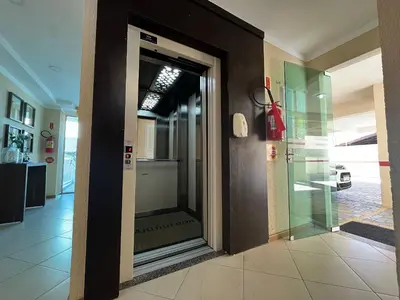 A planta de B251 - Apto 02 quartos em Bombas com churrasqueira