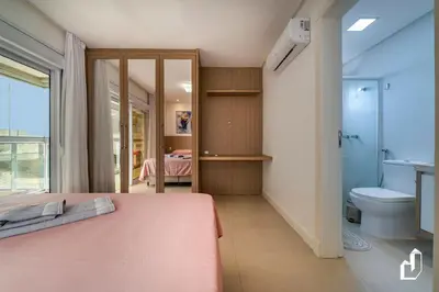 Uma casa de banho em Apartamento na quadra da praia | 02 suítes