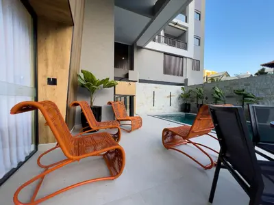 Uma varanda ou terraço em 007A - Apartamento a poucos metros do mar
