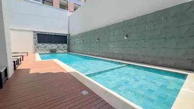A planta de Recanto dos Girassóis 206 - Apto 2 suítes à 150 metros da Praia de Bombas