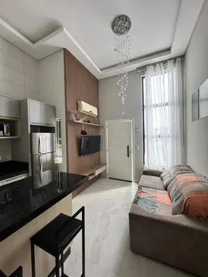 Uma cama ou camas num quarto em Casa aconchegante !