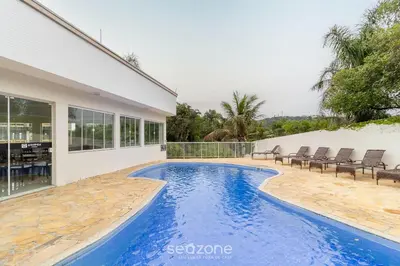 A piscina em ou perto de Apto Vista Mar c/ churrasq em Bombinhas ARN0104