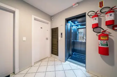 A planta de A43 - Estrela do Mar Apto 202 Bl B - Apartamento de 02 dormitórios em Bombinhas centro