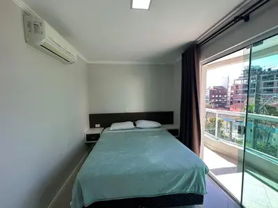 Uma cama ou camas num quarto em A56 - Alameda Verde - Apto 102 - Centro de Bombinhas