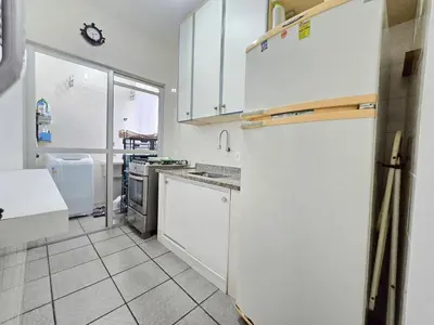 A cozinha ou kitchenette de 103 - Apto com 03 quartos e vista para o mar!