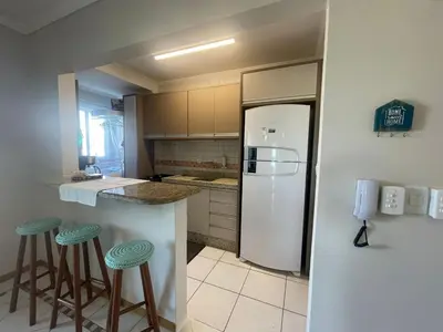 A cozinha ou kitchenette de cód 154 - Excelente apartamento apenas 300m do mar
