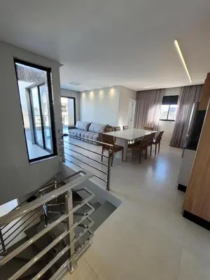 A cozinha ou kitchenette de Cobertura duplex alto padrão 200m da praia