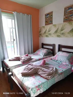 Uma cama ou camas num quarto em Residencial María