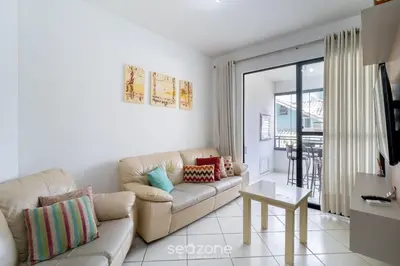 Uma área de estar em Apto 3Q c/ churrasq. 240m do mar Bombas/SC CAY0123