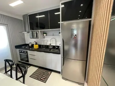 A cozinha ou kitchenette de cód 140 - Apartamento aconchegante e decorado
