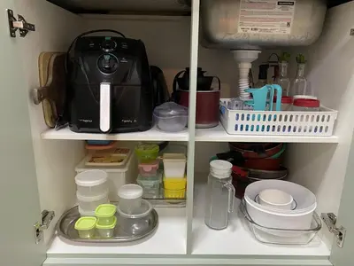 A cozinha ou kitchenette de Apartamento Charmoso em Mariscal 250 metros do Mar