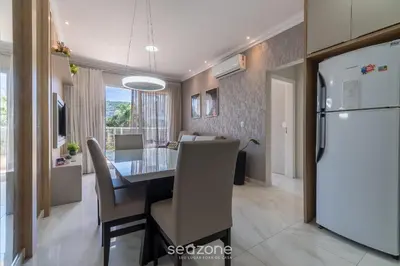 A cozinha ou kitchenette de Apt 2Q Moderno 80m da Praia de Mariscal IML0107