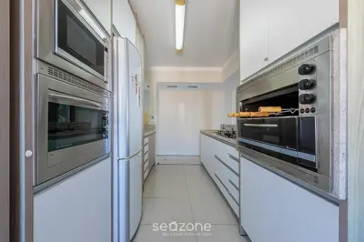 A cozinha ou kitchenette de Apto aconchegante 3Q com varanda vista mar CET1702