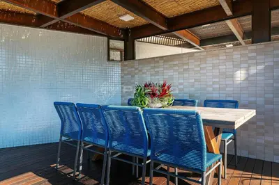 A planta de Varandas do Atlântico 201 A - Excelente Apartamento em Condomínio Pé na Areia na praia de Bombas