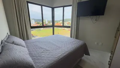 A planta de 017 - Lindo apartamento na praia de Bombas