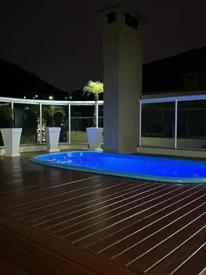 A planta de Cobertura Duplex com Piscina Privativa e Vista para o Mar
