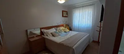 Uma cama ou camas num quarto em Apartamento Alto Padrão com 5 Quartos Próximo a praia e ao shopping Russi Russi