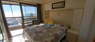 Uma cama ou camas num quarto em Apartamento Alto Padrão Com Vista Mar - 03 Dormitórios Ao Lado de Comércio em Geral
