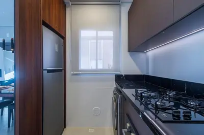 A cozinha ou kitchenette de VLML031 - Studio decorado e moderno com garagem