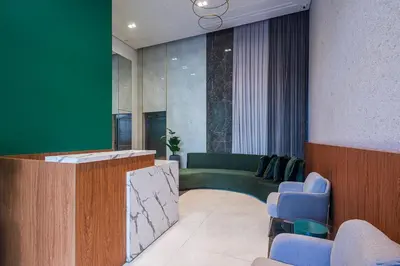 Uma área de estar em VLML031 - Studio decorado e moderno com garagem