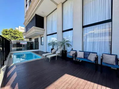 A planta de Excelente apartamento em Bombas com piscina