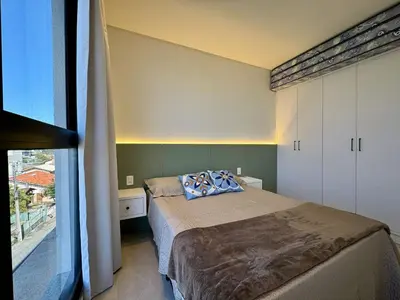 A planta de Excelente apartamento em Bombas com piscina