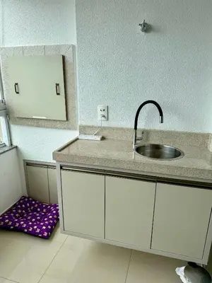 A planta de Apartamento vista mar, 2 quartos, garagem - COMPLETO