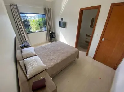 Uma cama ou camas num quarto em Casa 200m da praia, 8 pessoas, piso superior