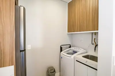 A cozinha ou kitchenette de 115F - 3 quartos a 100m da Praia de Bombas