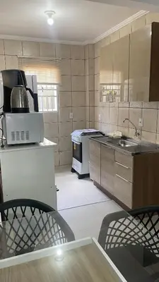 A cozinha ou kitchenette de Apto Térreo à 100mts do Mar