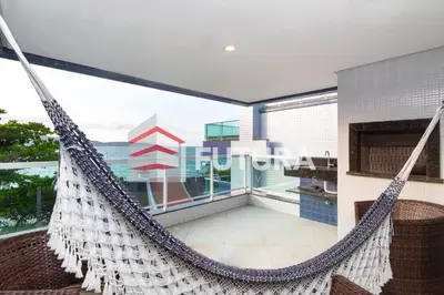 Um pátio ou outra área exterior em Cobertura Duplex com Vista do Mar na Praia da Lagoinha