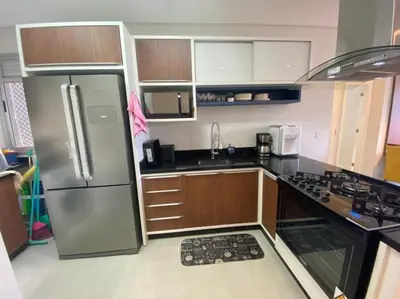 A cozinha ou kitchenette de Cód 66 - Excelente apartamento á 350 do mar