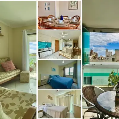 SOLAR DE BOMBAS - 3 quartos a 280m da praia c roupa de cama - Sacada com Churrasqueira - climatizado - 10 min a pé da passarela do Ribeiro e acesso a Praia de Bombinhas - 5 min a pé de supermercados - Até 8 pessoas