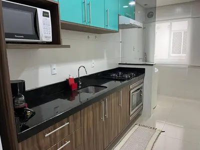 A planta de Lindo apartamento no centro Bombinhas 2 quartos