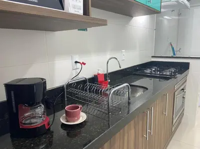 A planta de Lindo apartamento no centro Bombinhas 2 quartos