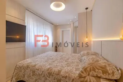 Uma cama ou camas num quarto em Cobertura Duplex Alto Padrão com Jacuzzi