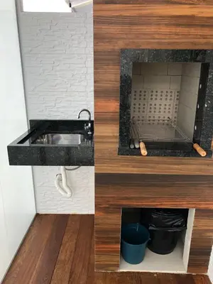 A cozinha ou kitchenette de Bombinhas Residencial Ecomar