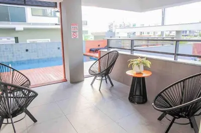 A piscina em ou perto de Garden! Apto com área externa privativa