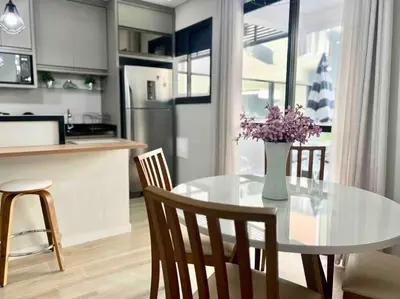 A cozinha ou kitchenette de Garden! Apto com área externa privativa
