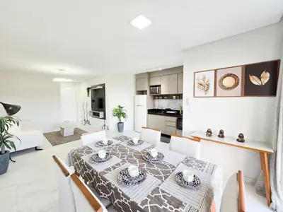 A cozinha ou kitchenette de 108 - Apartamento com 02 suítes para até 6 pessoas