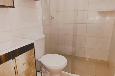 A planta de aconchegante casa de praia