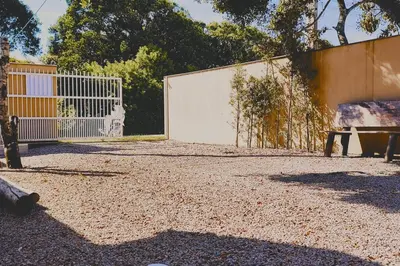 A planta de aconchegante casa de praia