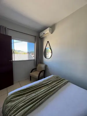 Uma cama ou camas num quarto em Residencial Golfinho - Aconchegante apê em Palmas