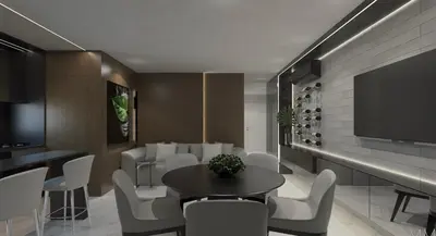 Uma área de estar em Apartamento Porto belo