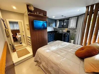A cozinha ou kitchenette de Loft para Casal em Bombinhas - Sem Garagem