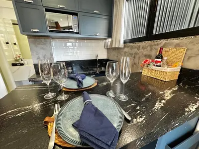 A cozinha ou kitchenette de Loft para Casal em Bombinhas - Sem Garagem