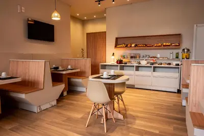 A cozinha ou kitchenette de Pousada Caminho do Bosque