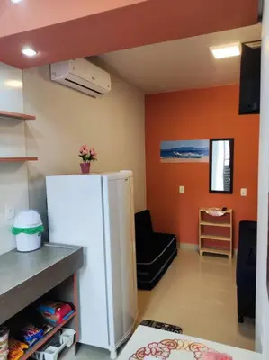 A cozinha ou kitchenette de Loft 03 c ar condicionado proximo praias e Expocenter BC