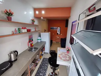 A cozinha ou kitchenette de Loft 03 c ar condicionado proximo praias e Expocenter BC