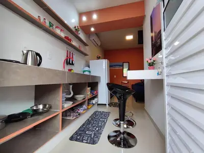 A cozinha ou kitchenette de Loft 03 c ar condicionado proximo praias e Expocenter BC